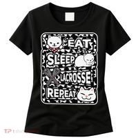 Eat Sleep Lacrosse Repeat Girl Lacrosse Lover Outfit Women's T-Shirt thumb 0