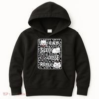 Eat Sleep Lacrosse Repeat Girl Lacrosse Lover Outfit Kids Hoodie thumb 0