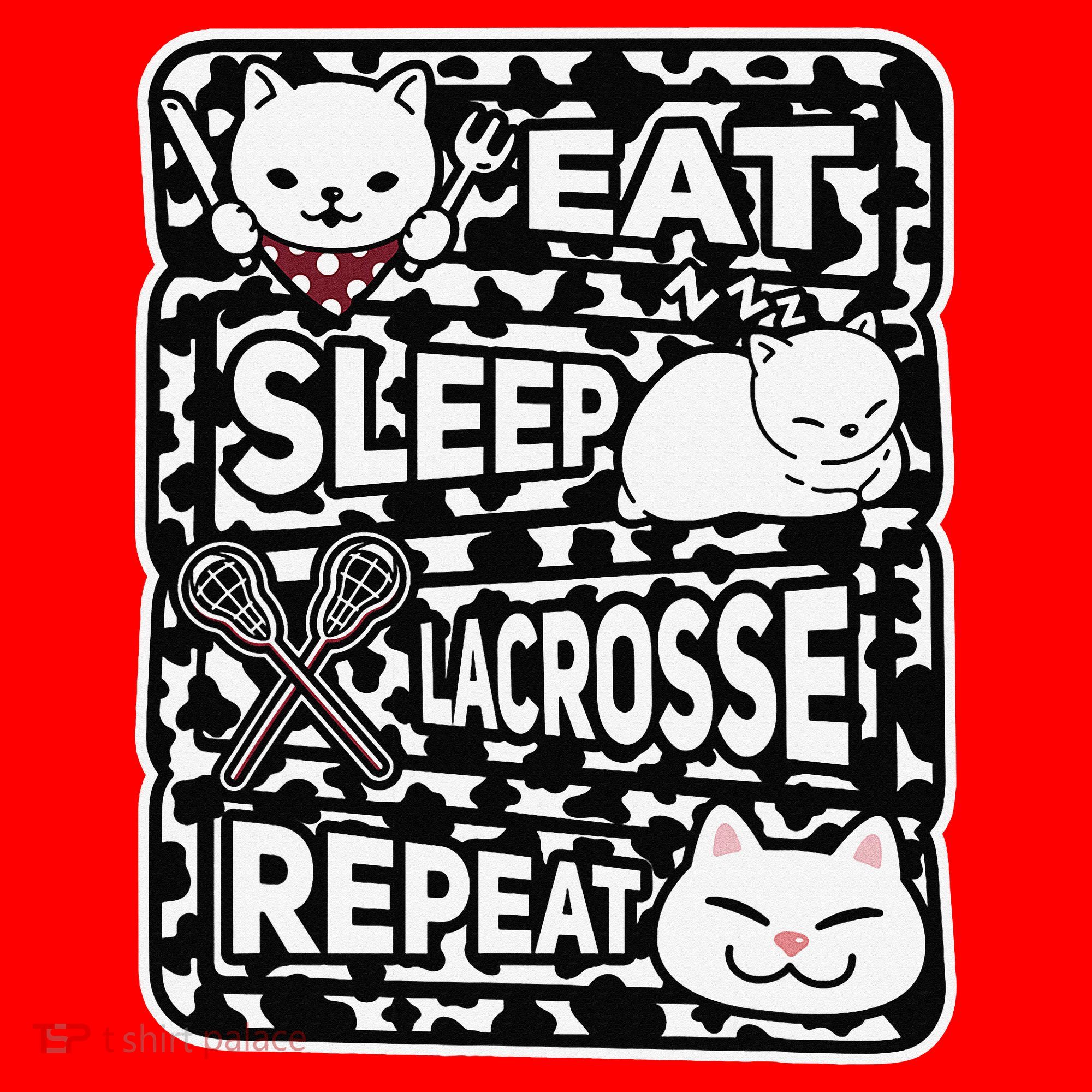 Eat Sleep Lacrosse Repeat Girl Lacrosse Lover Outfit Santa Hat