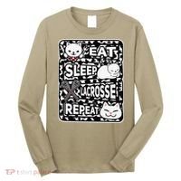 Eat Sleep Lacrosse Repeat Girl Lacrosse Lover Outfit Long Sleeve Shirt thumb 0