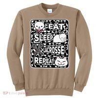 Eat Sleep Lacrosse Repeat Girl Lacrosse Lover Outfit Sweatshirt thumb 0