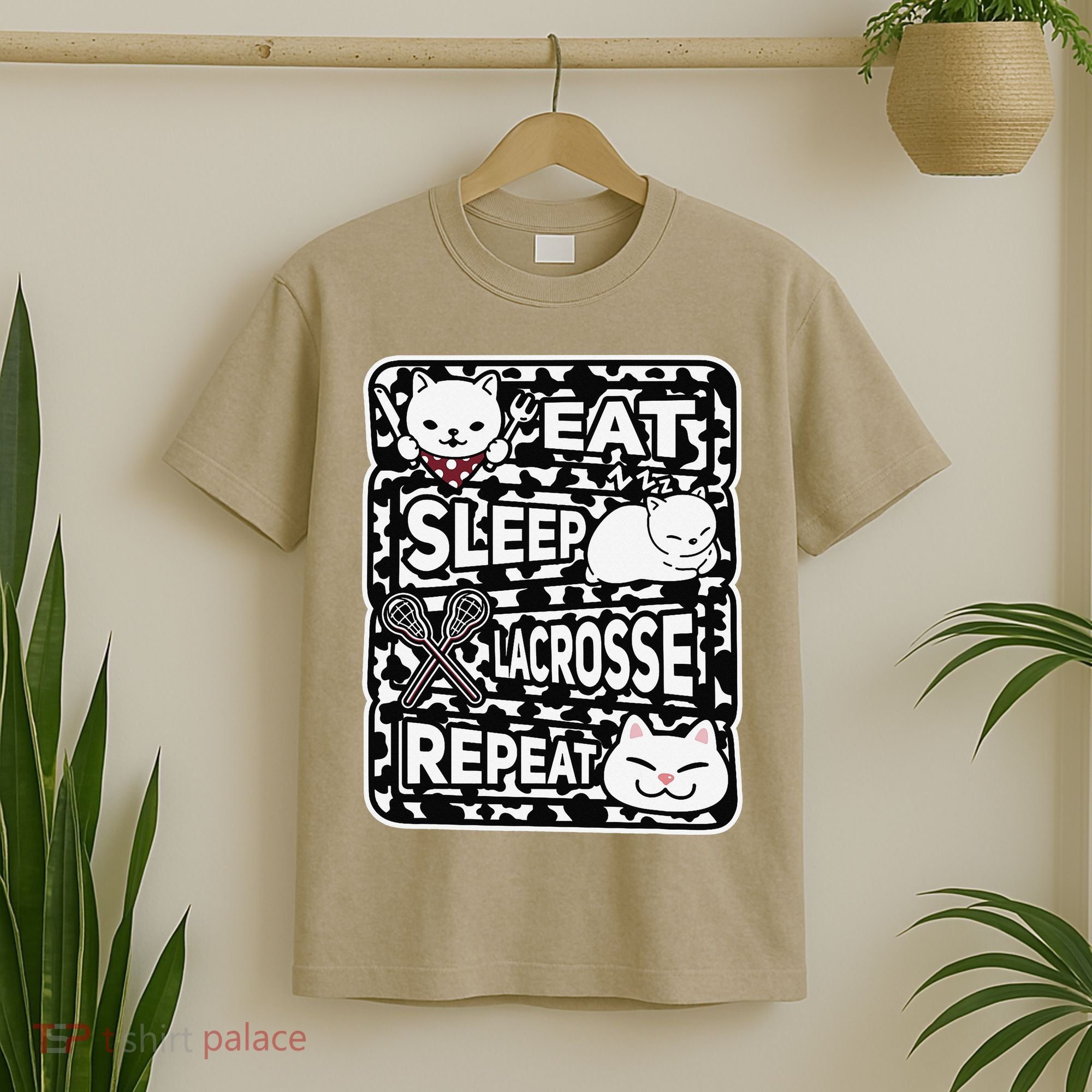 Eat Sleep Lacrosse Repeat Girl Lacrosse Lover Outfit T-Shirt
