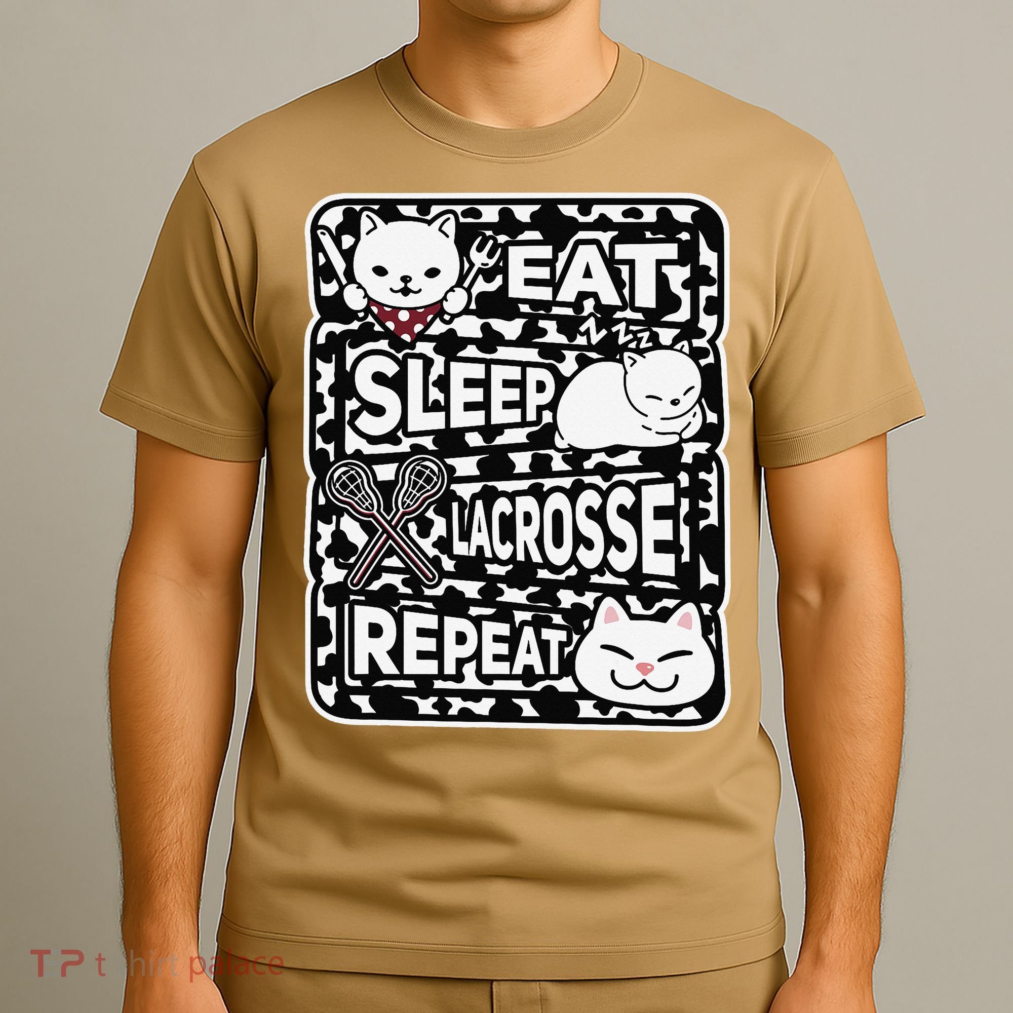 Eat Sleep Lacrosse Repeat Girl Lacrosse Lover Outfit T-Shirt