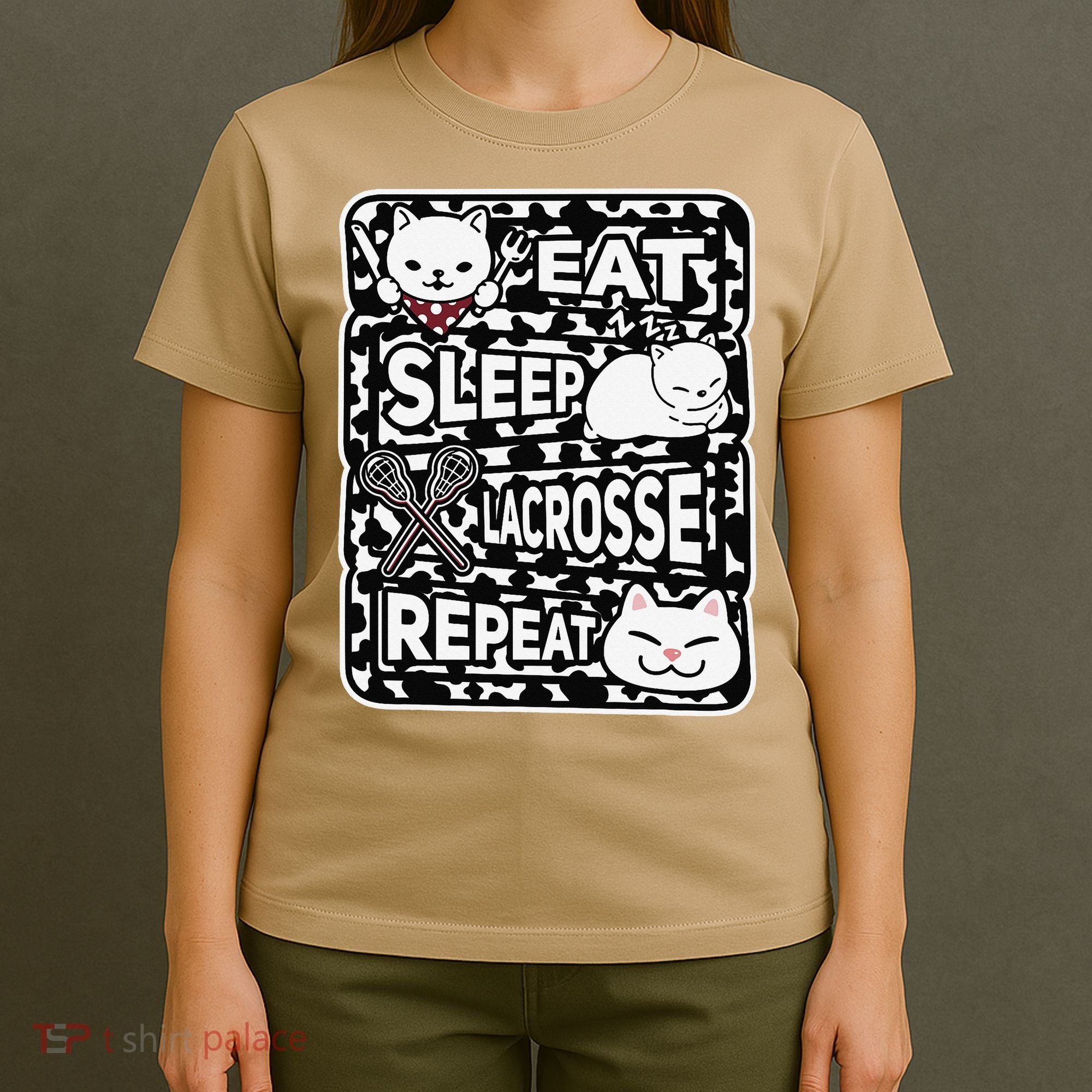 Eat Sleep Lacrosse Repeat Girl Lacrosse Lover Outfit T-Shirt