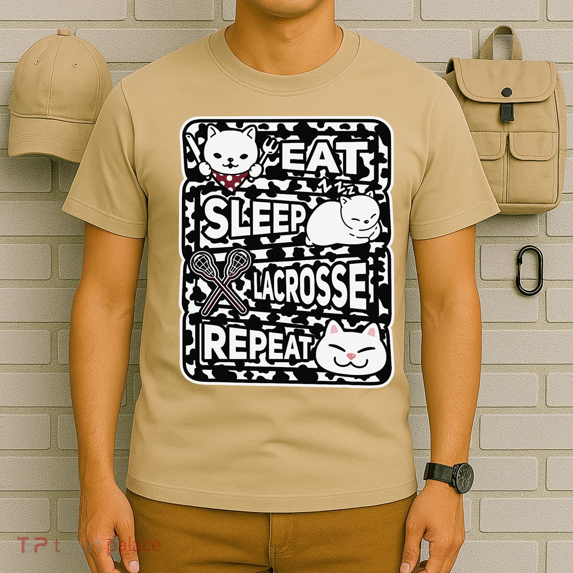 Eat Sleep Lacrosse Repeat Girl Lacrosse Lover Outfit T-Shirt