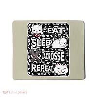 Eat Sleep Lacrosse Repeat Girl Lacrosse Lover Outfit Mousepad thumb 0