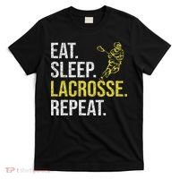 Eat Sleep Lacrosse Repeat Sports Team Gifts Fathers Day T-Shirt thumb 0