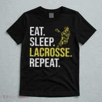Eat Sleep Lacrosse Repeat Sports Team Gifts Fathers Day T-Shirt thumb 5