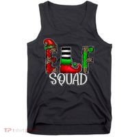 Elf Squad Leopard Christmas Family Holiday Group Xmas Pajama Tank Top thumb 0