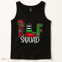 Elf Squad Leopard Christmas Family Holiday Group Xmas Pajama Tank Top thumb 2