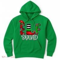 Elf Squad Leopard Christmas Family Holiday Group Xmas Pajama Hoodie thumb 0