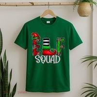 Elf Squad Leopard Christmas Family Holiday Group Xmas Pajama T-Shirt thumb 2