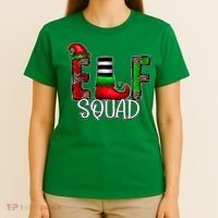 Elf Squad Leopard Christmas Family Holiday Group Xmas Pajama T-Shirt thumb 4