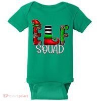 Elf Squad Leopard Christmas Family Holiday Group Xmas Pajama Baby Bodysuit thumb 0