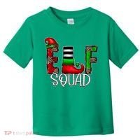 Elf Squad Leopard Christmas Family Holiday Group Xmas Pajama Toddler T-Shirt thumb 0