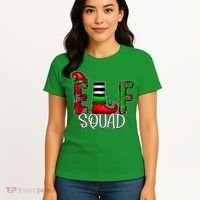 Elf Squad Leopard Christmas Family Holiday Group Xmas Pajama Women's T-Shirt thumb 4