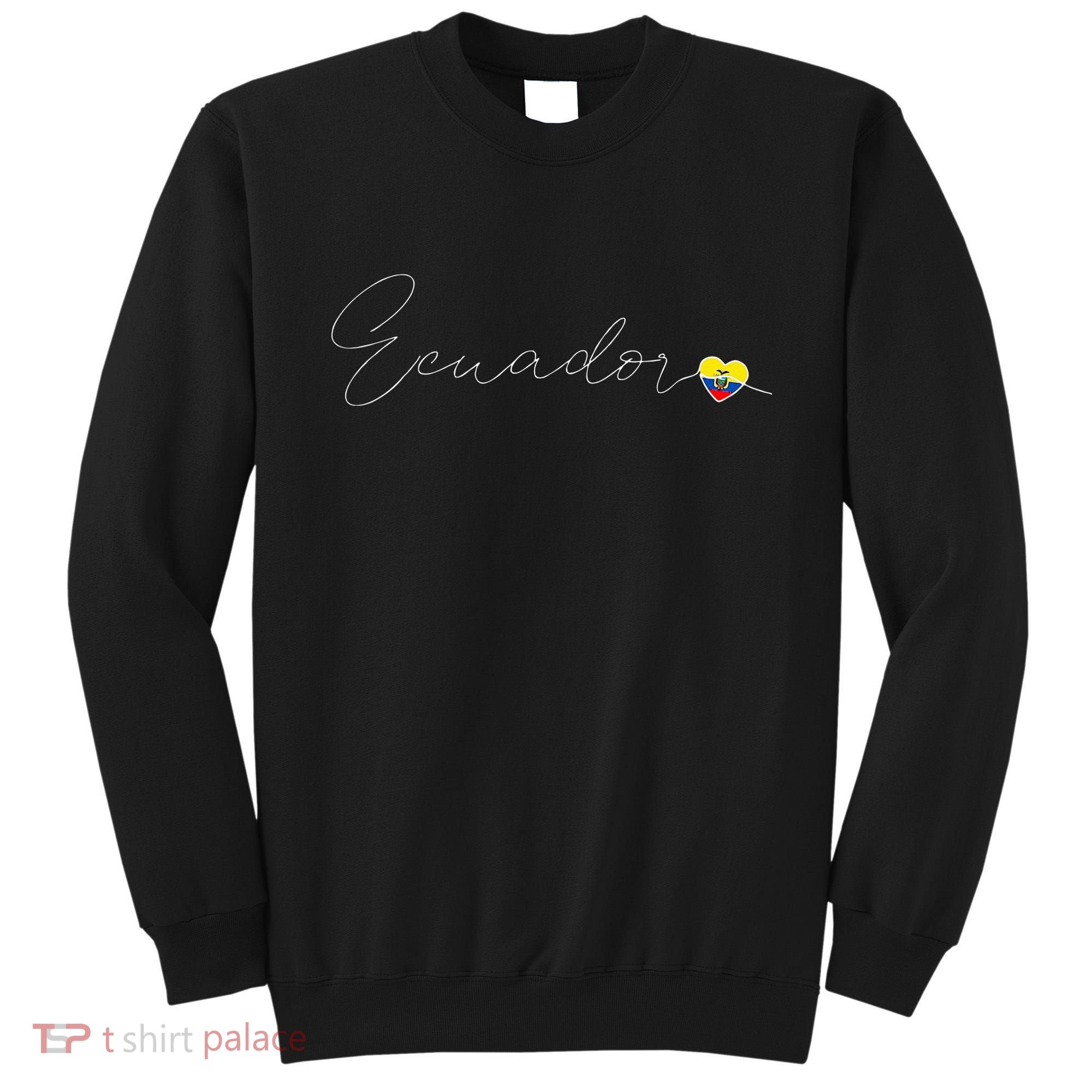 Ecuador Simple Love Ecuadorian Flag Heart On Ecuador Sweatshirt