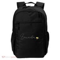 Ecuador Simple Love Ecuadorian Flag Heart On Ecuador Backpack thumb 0