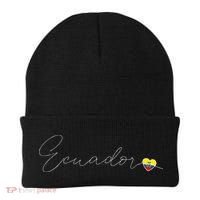 Ecuador Simple Love Ecuadorian Flag Heart On Ecuador Beanie thumb 0
