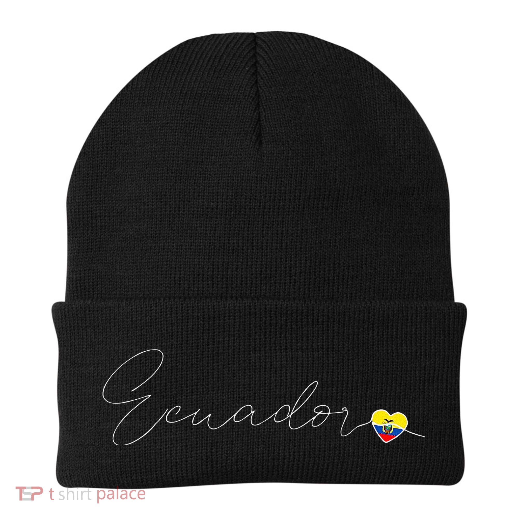 Ecuador Simple Love Ecuadorian Flag Heart On Ecuador Beanie