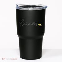 Ecuador Simple Love Ecuadorian Flag Heart On Ecuador Tumbler thumb 0