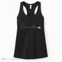 Ecuador Simple Love Ecuadorian Flag Heart On Ecuador Women's Tank Top thumb 0