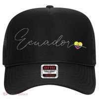 Ecuador Simple Love Ecuadorian Flag Heart On Ecuador Hat thumb 0