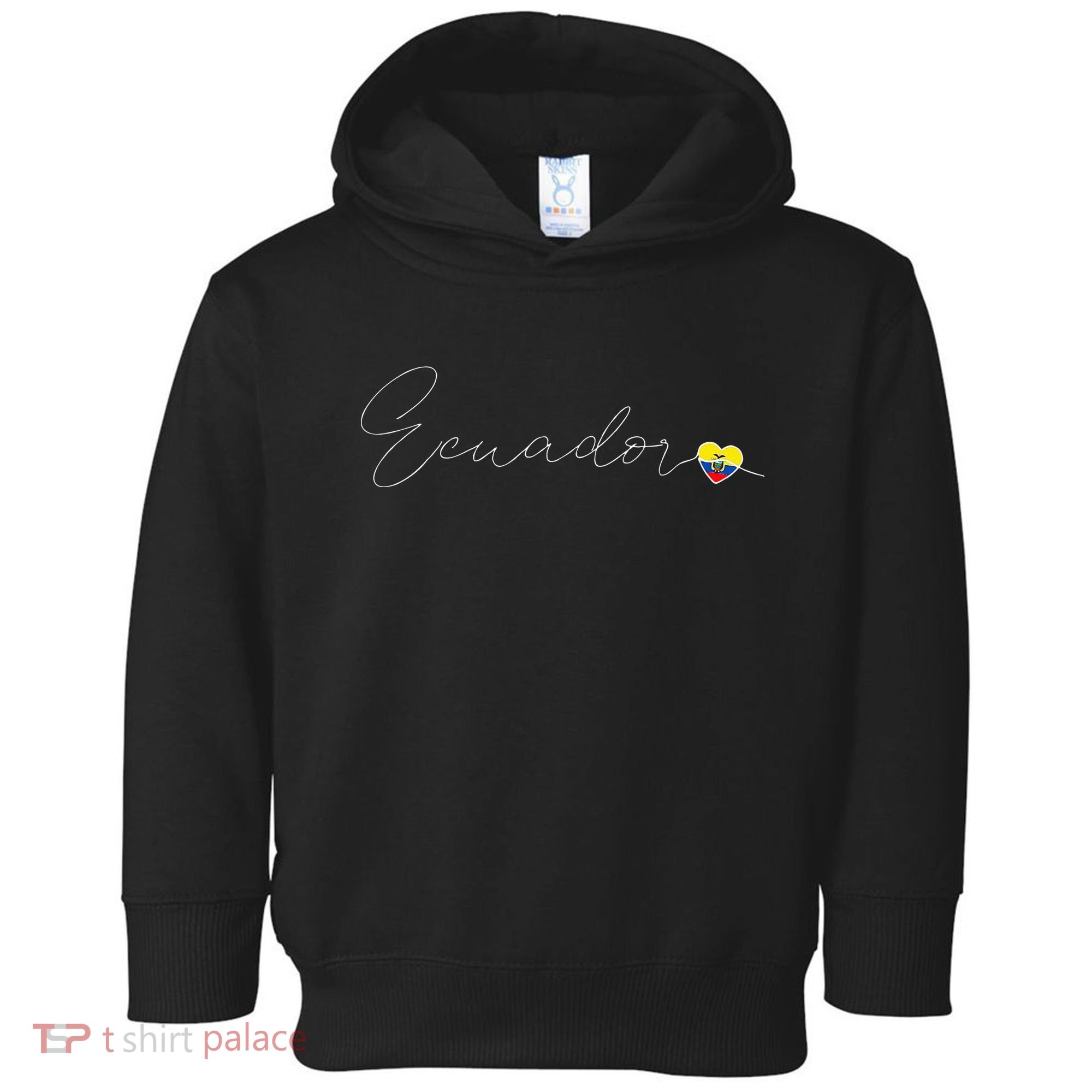 Ecuador Simple Love Ecuadorian Flag Heart On Ecuador Toddler Hoodie