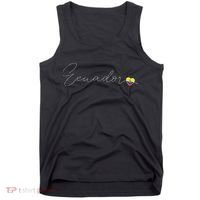 Ecuador Simple Love Ecuadorian Flag Heart On Ecuador Tank Top thumb 0