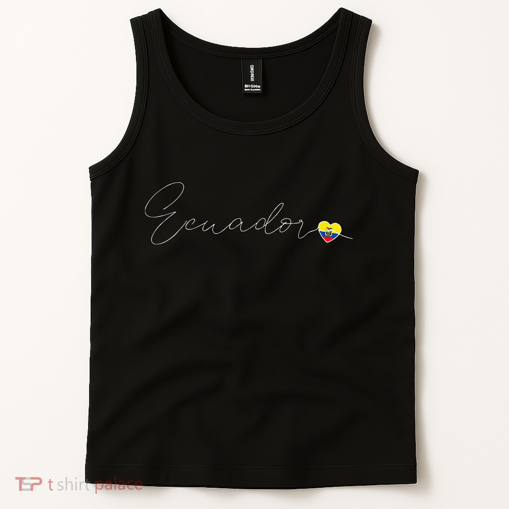 Ecuador Simple Love Ecuadorian Flag Heart On Ecuador Tank Top