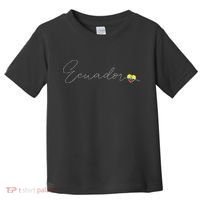 Ecuador Simple Love Ecuadorian Flag Heart On Ecuador Toddler T-Shirt thumb 0