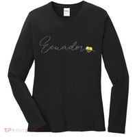 Ecuador Simple Love Ecuadorian Flag Heart On Ecuador Women's Long Sleeve Shirt thumb 0