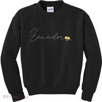 Ecuador Simple Love Ecuadorian Flag Heart On Ecuador Kids Sweatshirt thumb 0