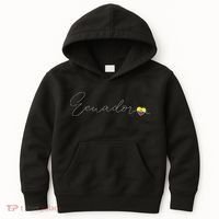 Ecuador Simple Love Ecuadorian Flag Heart On Ecuador Kids Hoodie thumb 0