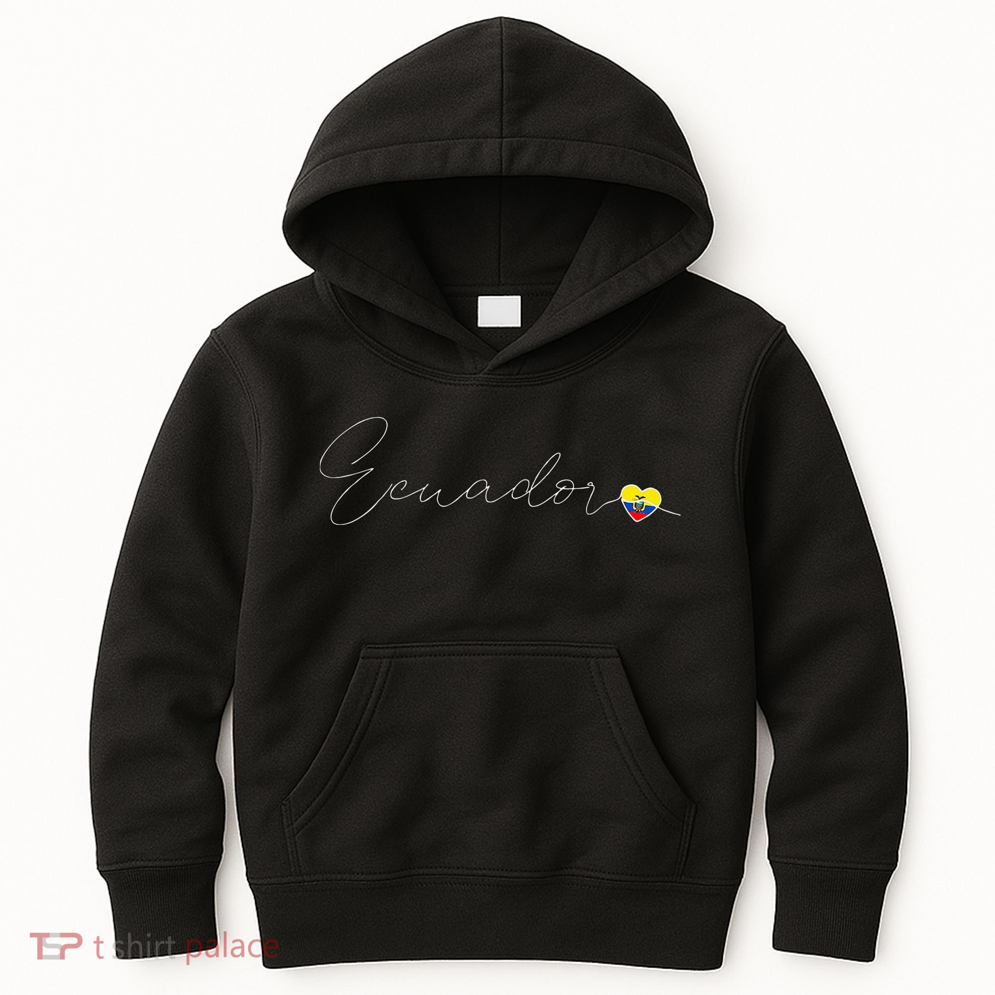 Ecuador Simple Love Ecuadorian Flag Heart On Ecuador Kids Hoodie