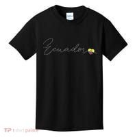 Ecuador Simple Love Ecuadorian Flag Heart On Ecuador Kids T-Shirt thumb 0