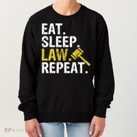 Eat Sleep Law Repeat School Lawyer Gift Women's Sweatshirt thumb 0