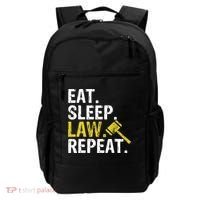 Eat Sleep Law Repeat School Lawyer Gift Backpack thumb 0