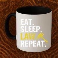 Eat Sleep Law Repeat School Lawyer Gift Coffee Mug thumb 2