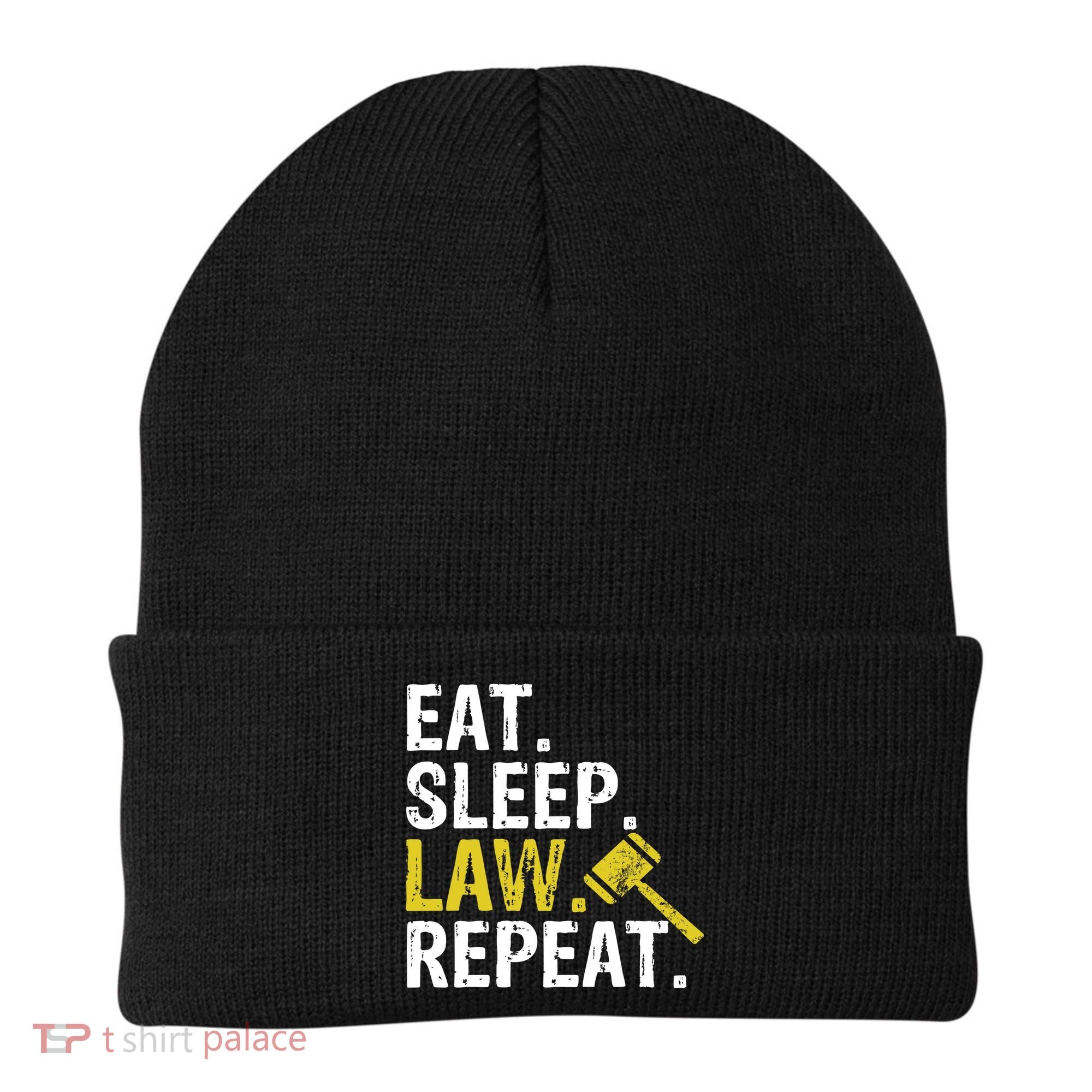 Eat Sleep Law Repeat School Lawyer Gift Beanie