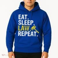 Eat Sleep Law Repeat School Lawyer Gift Hoodie thumb 2