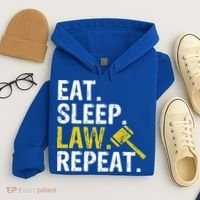 Eat Sleep Law Repeat School Lawyer Gift Hoodie thumb 4