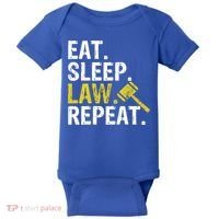 Eat Sleep Law Repeat School Lawyer Gift Baby Bodysuit thumb 0