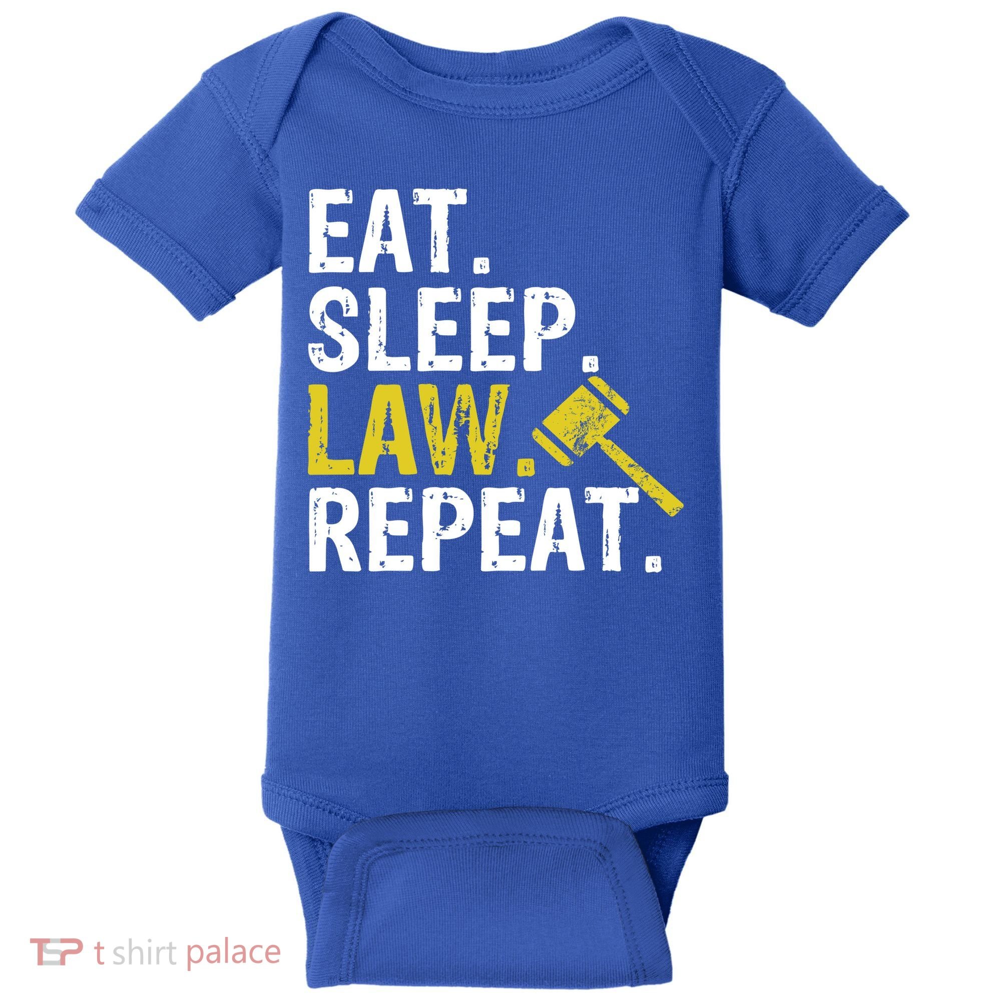 Eat Sleep Law Repeat School Lawyer Gift Baby Bodysuit