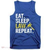 Eat Sleep Law Repeat School Lawyer Gift Tank Top thumb 0