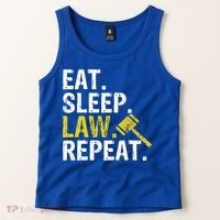 Eat Sleep Law Repeat School Lawyer Gift Tank Top thumb 2