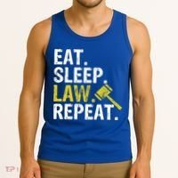 Eat Sleep Law Repeat School Lawyer Gift Tank Top thumb 3