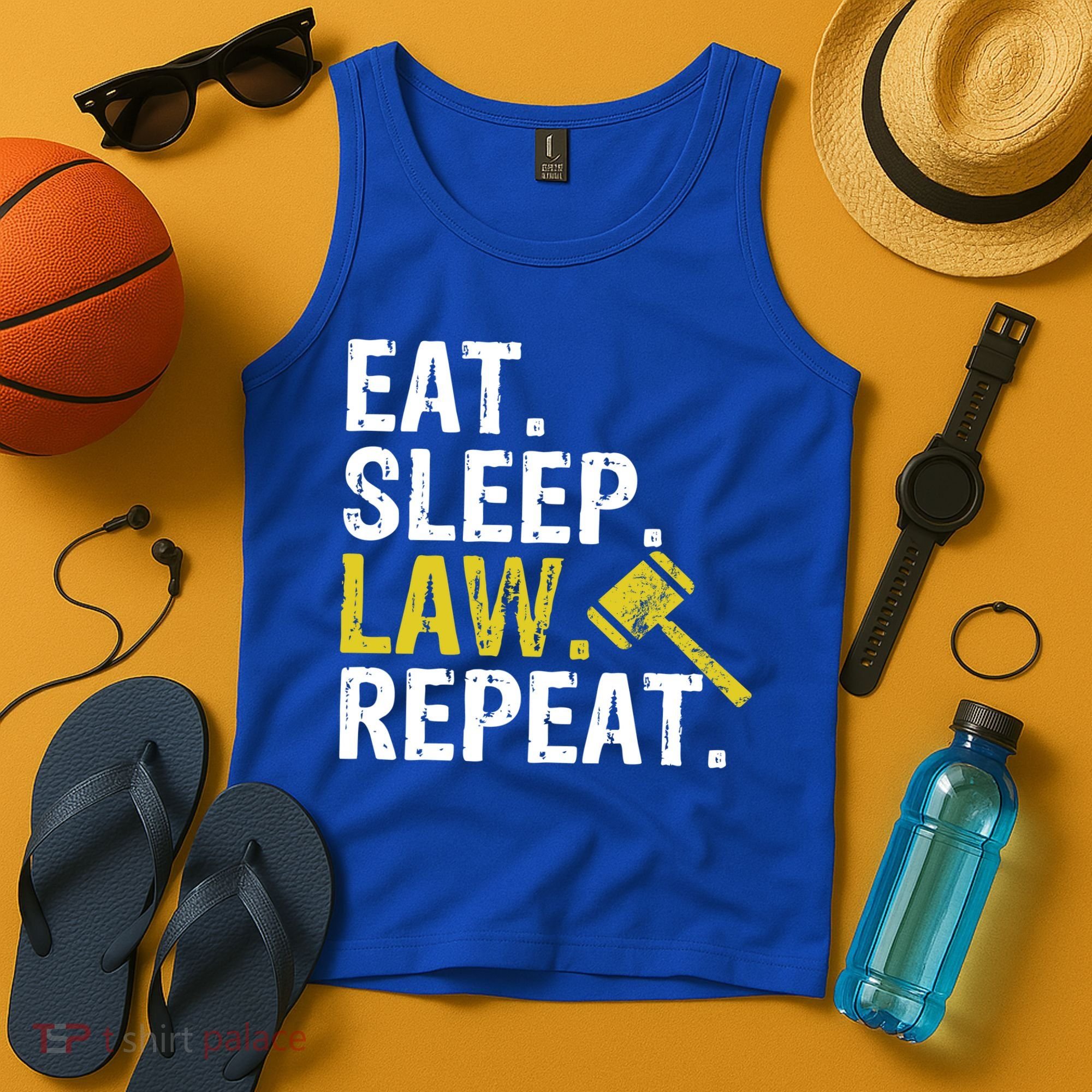 Eat Sleep Law Repeat School Lawyer Gift Tank Top