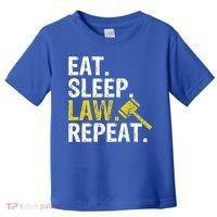 Eat Sleep Law Repeat School Lawyer Gift Toddler T-Shirt thumb 0