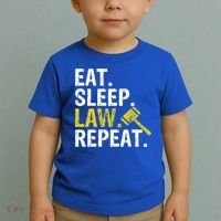 Eat Sleep Law Repeat School Lawyer Gift Toddler T-Shirt thumb 2